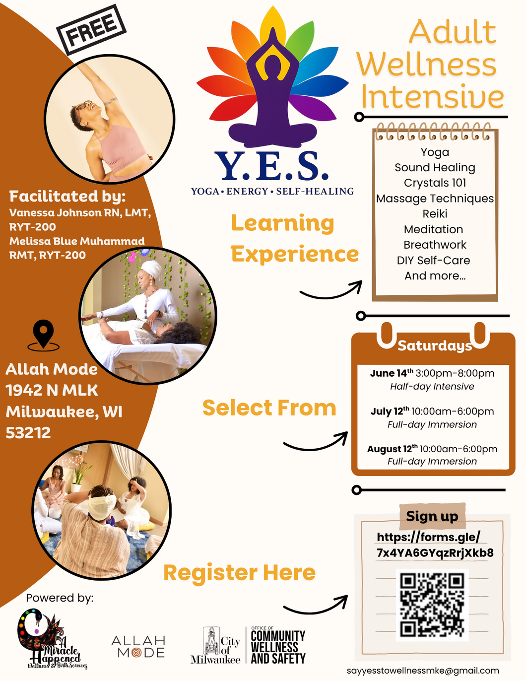 Y.E.S. Adult Wellness Intensive - Registration Link in Description