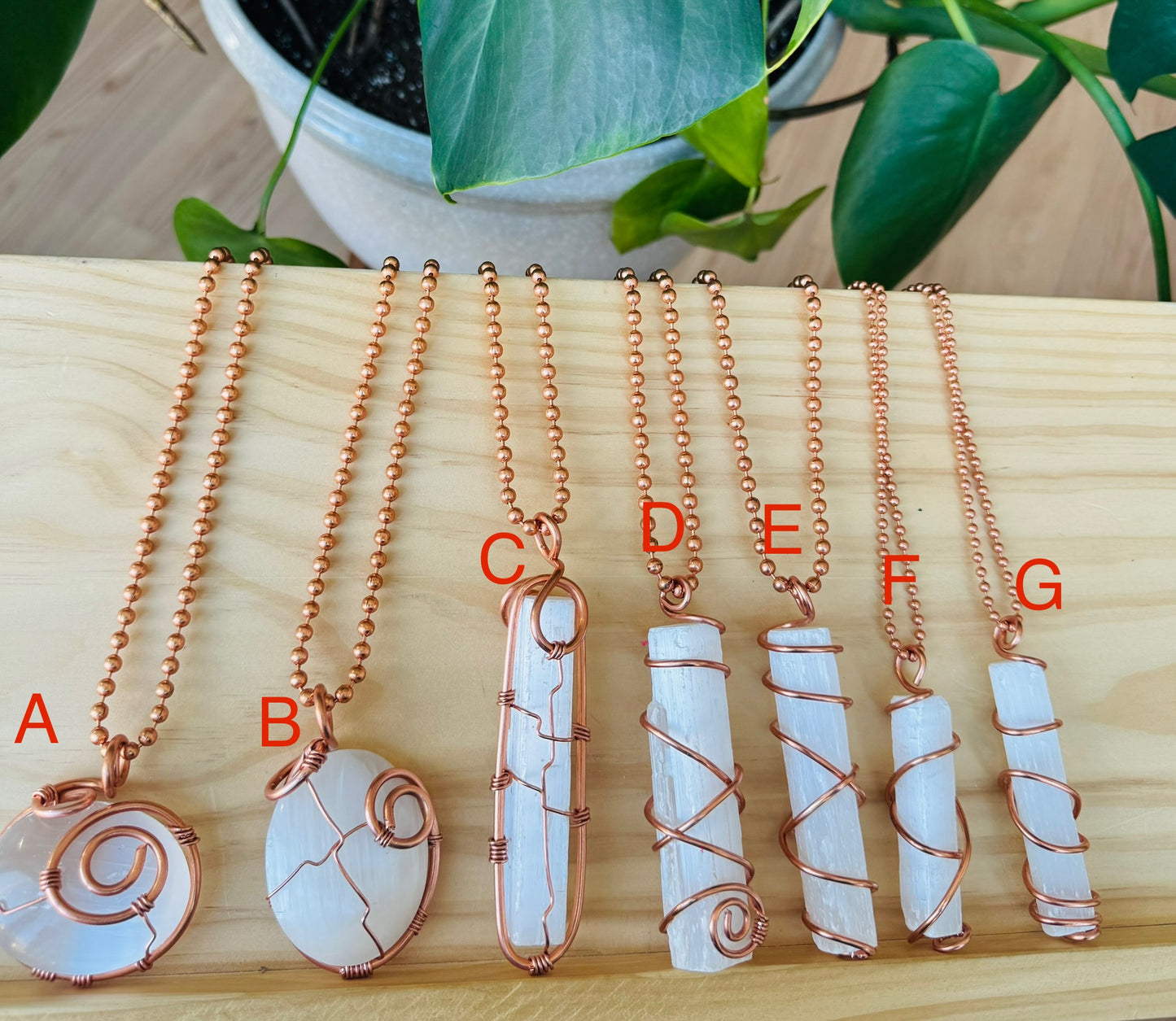 Selenite Necklace